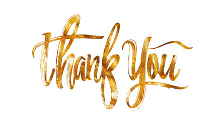 Obraz premium Golden Gratitude: Thank You - A radiant expression of appreciation, perfect for conveying heartfelt thanks. 
