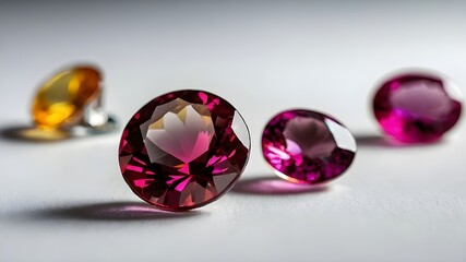 pink and blue gemstones