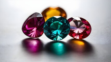 set of colorful gemstones