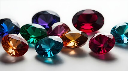 set of colorful gemstones