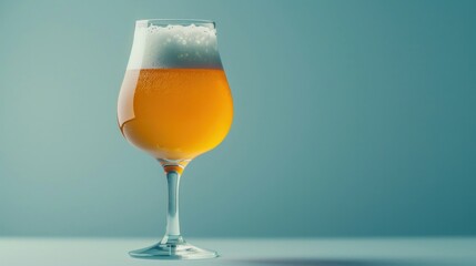 A sleek, modern tulip glass showcasing a hazy IPA, its vibrant citrusy hop aroma and juicy flavor bursting forth.