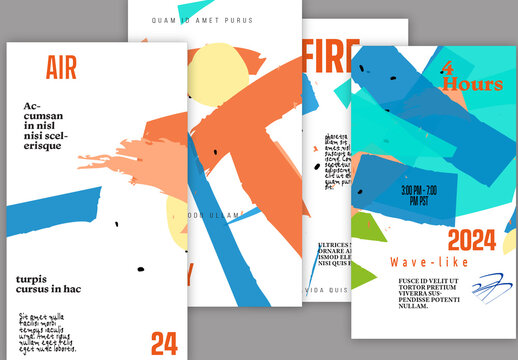 Social Media Post Layout Abstract Creative Art Cuts