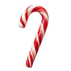 Fototapeta premium illustration of a candycane on the transparent background. generative ai