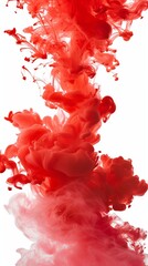 Red ink swirling in water, abstract art concept