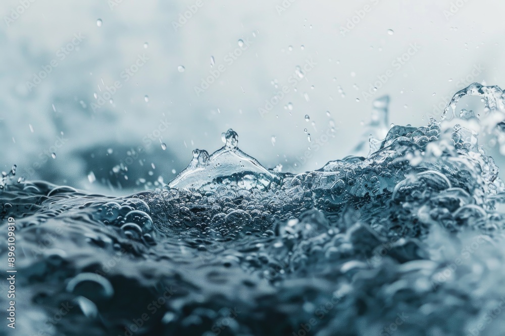 Canvas Prints A close-up shot of a water splash on the surface of a calm body of water