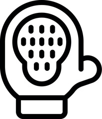 Goalkeeper glove icon, outline style, suitable for sports apps and websites