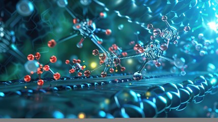 A nanosensor array detecting and analyzing molecular interactions in real-time, enabling advances in diagnostics, monitoring, and drug delivery.