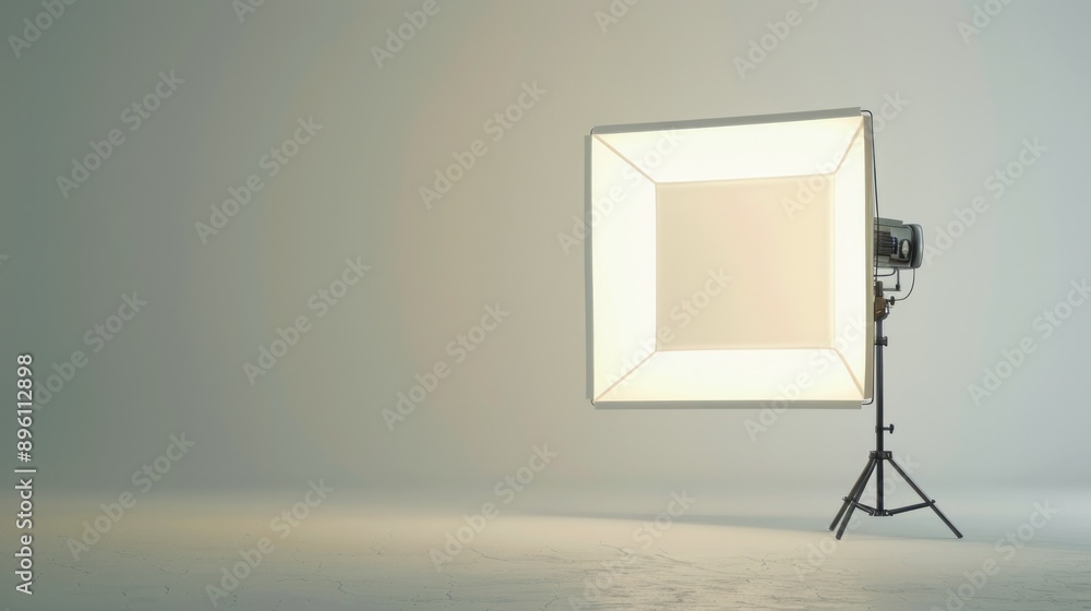 Poster a large rectangular softbox with a diffused light source