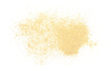 Ashwagandha powder pile, (Withania somnifera) isolated on white	