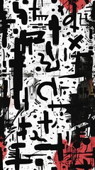 Captivating Monochromatic Graffiti Art Showcasing Intricate Marker Pen Strokes
