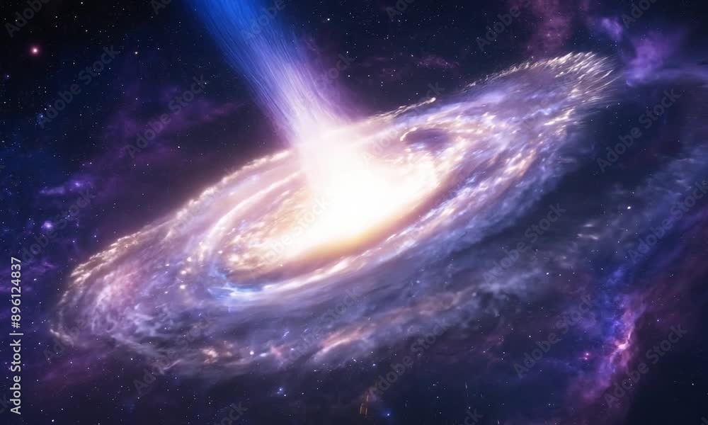 Wall mural a supernova explosion in a distant galaxy. 4k video hyperrealistic