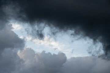 Dramatic Storm Clouds Background in the Stormy Weather
