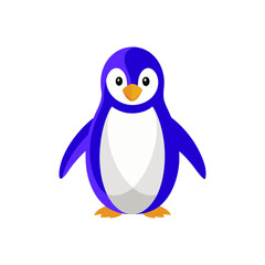 Penguin color illustration vector