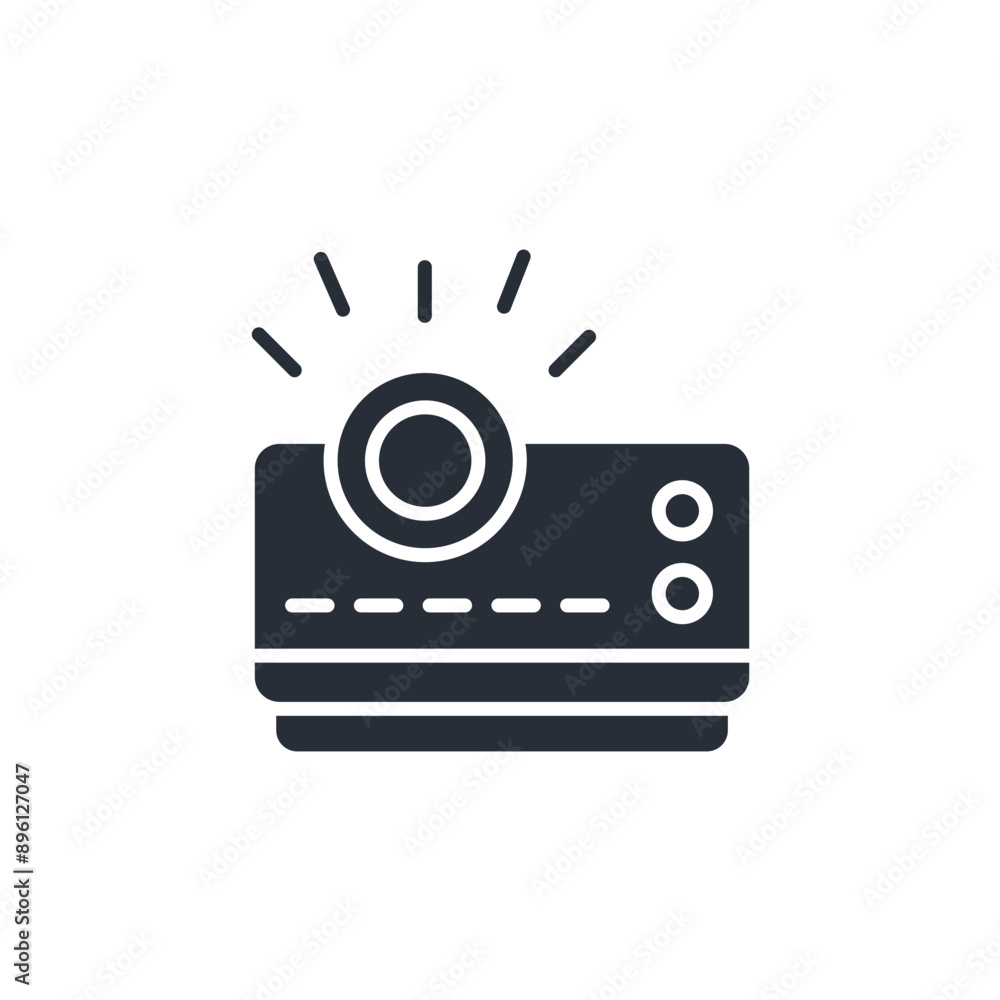 Poster projector icon. vector.editable stroke.linear style sign for use web design,logo.symbol illustration
