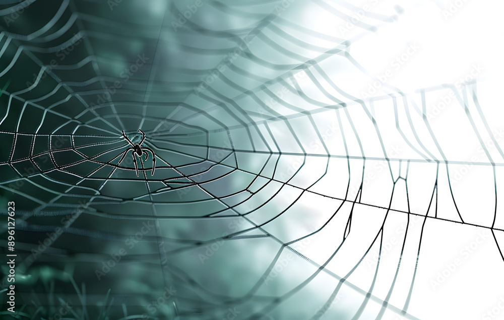 Canvas Prints spider web element halloween. spider frame border design template