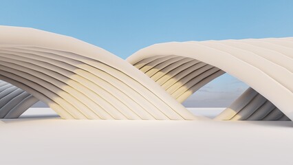 Obraz premium Futuristic architecture background 3d render