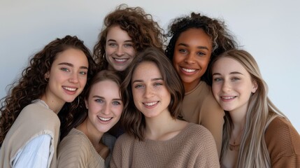 Obraz premium The group of smiling friends