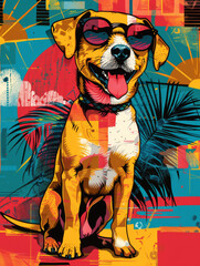 Retro Dog Vibes: Groovy 70s Style