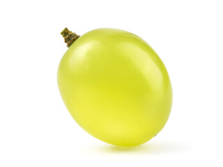 Fresh green grape isolated on white background. Clipping path.