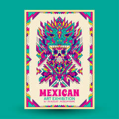 Mexican art exhibition poster design