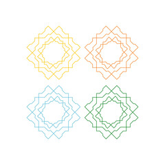 Luxury Ornamental Sign Symbol Logo Vector isolated on White