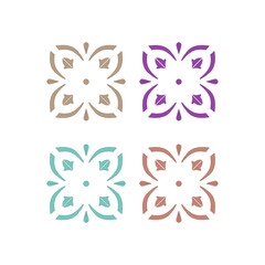 Luxury Ornamental Sign Symbol Logo Vector isolated on White