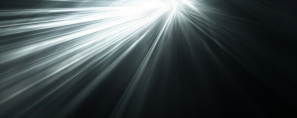 Fototapeta premium Light beams on dark background, abstract concept