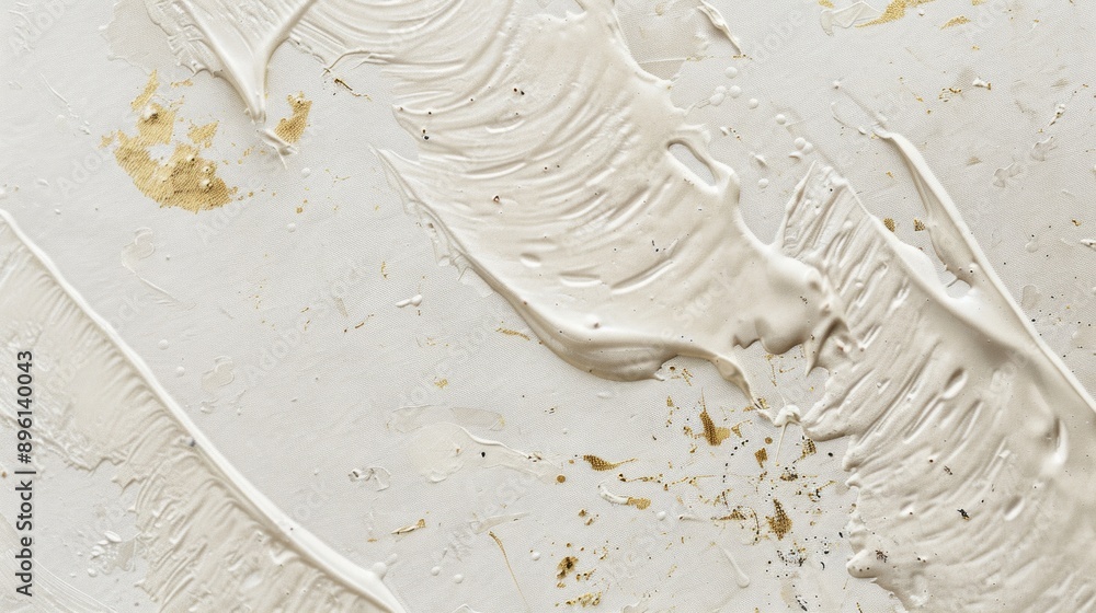 Poster a white surface with a lot of paint on it, creating a messy