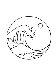 The vector illustration of wave