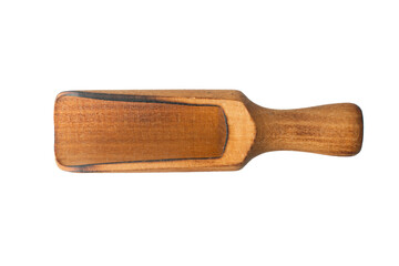 small wooden scoop Isolated on white background