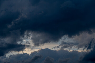 Dark and Dramatic Storm Clouds Area Background
