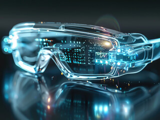 Obraz premium Augmented Reality Glasses: Futuristic and Sleek Interactive Design