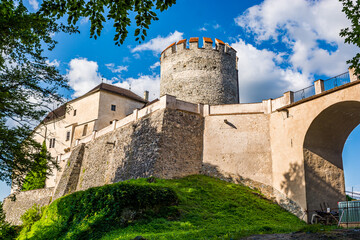 Obraz premium Cesky Sternberk, Czech republic - July 18, 2021. Cesky Sterberk castle is of the mid-13th century, located on the west side of the river Sazava 