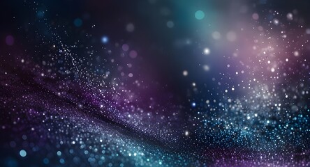 Fototapeta premium abstract glitter silver, purple, blue lights background. de-focused. banner
