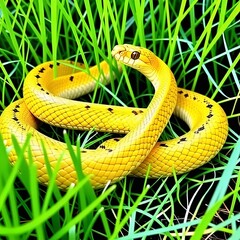 Fototapeta premium 노란색 뱀
