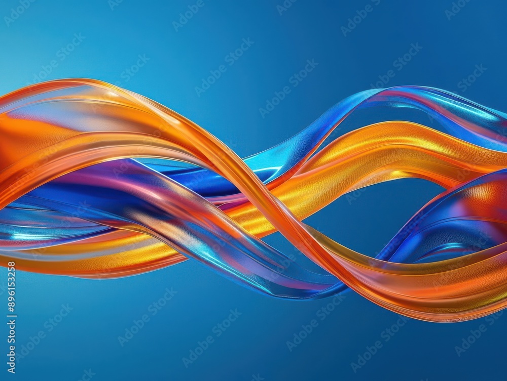 Poster a vibrant wave of colors blending seamlessly, creating a dynamic and energetic visual effect against
