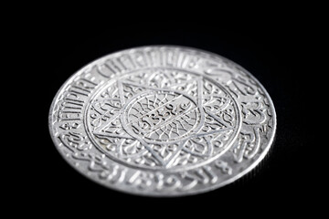 Silver coin of 10 francs of 1934 from Morocco. Collecting silver coins for investment