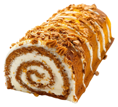 Delicious pumpkin spice roll cake
