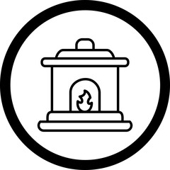Fire place Icon Design