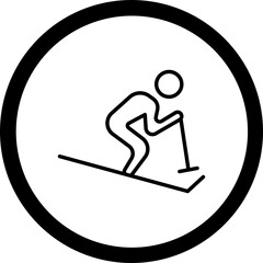 Skiing Icon Design