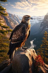 Fototapeta premium Nature's Photographer: Capturing Wildlife in its Natural Habitat with Long Lens. generative AI