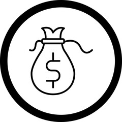 Cash Bag Icon Design