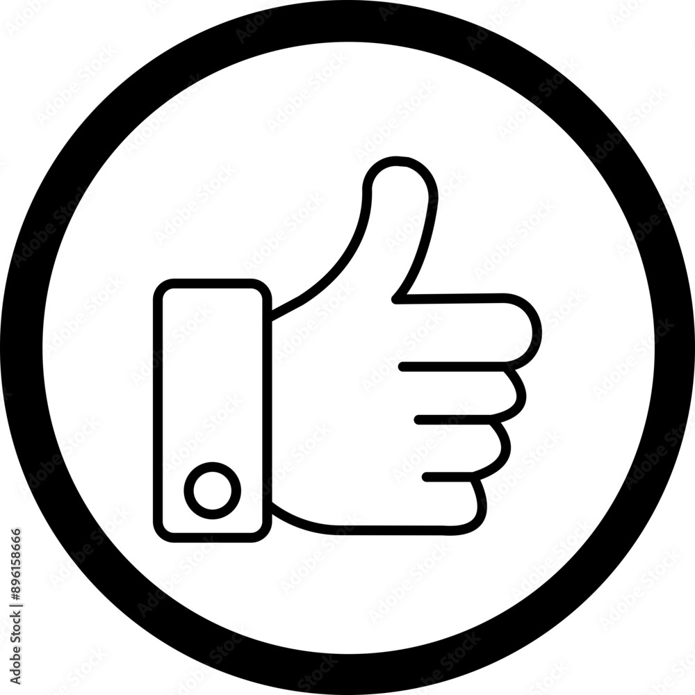 Poster thumbs up icon design