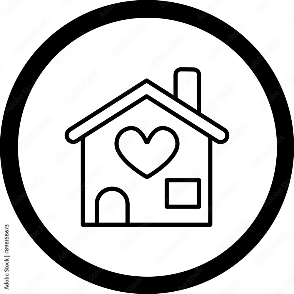 Sticker shelter icon design