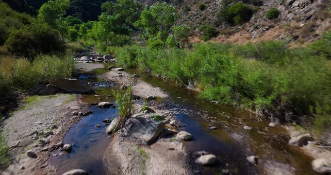 Aerial over Los Padres Santa Ynez River