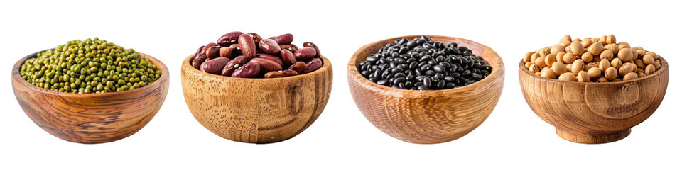 Nuts and grains png cut out element set