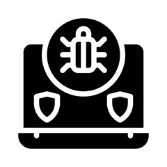 antivirus glyph icon
