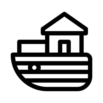 recommend clip art: houseboat line icon