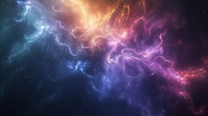 Fototapeta premium Cosmic journey through colorful nebulae and distant galaxies with shimmering stardust