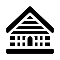 cabin glyph icon